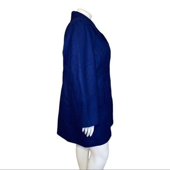 Anne Klein Plus Size Double-Breasted Blue Wool Peacoat Size 2X NWT - Picture 4 of 8